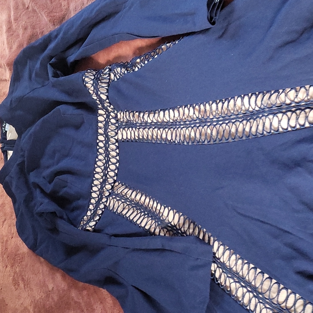 Dark blue dress with cute designs